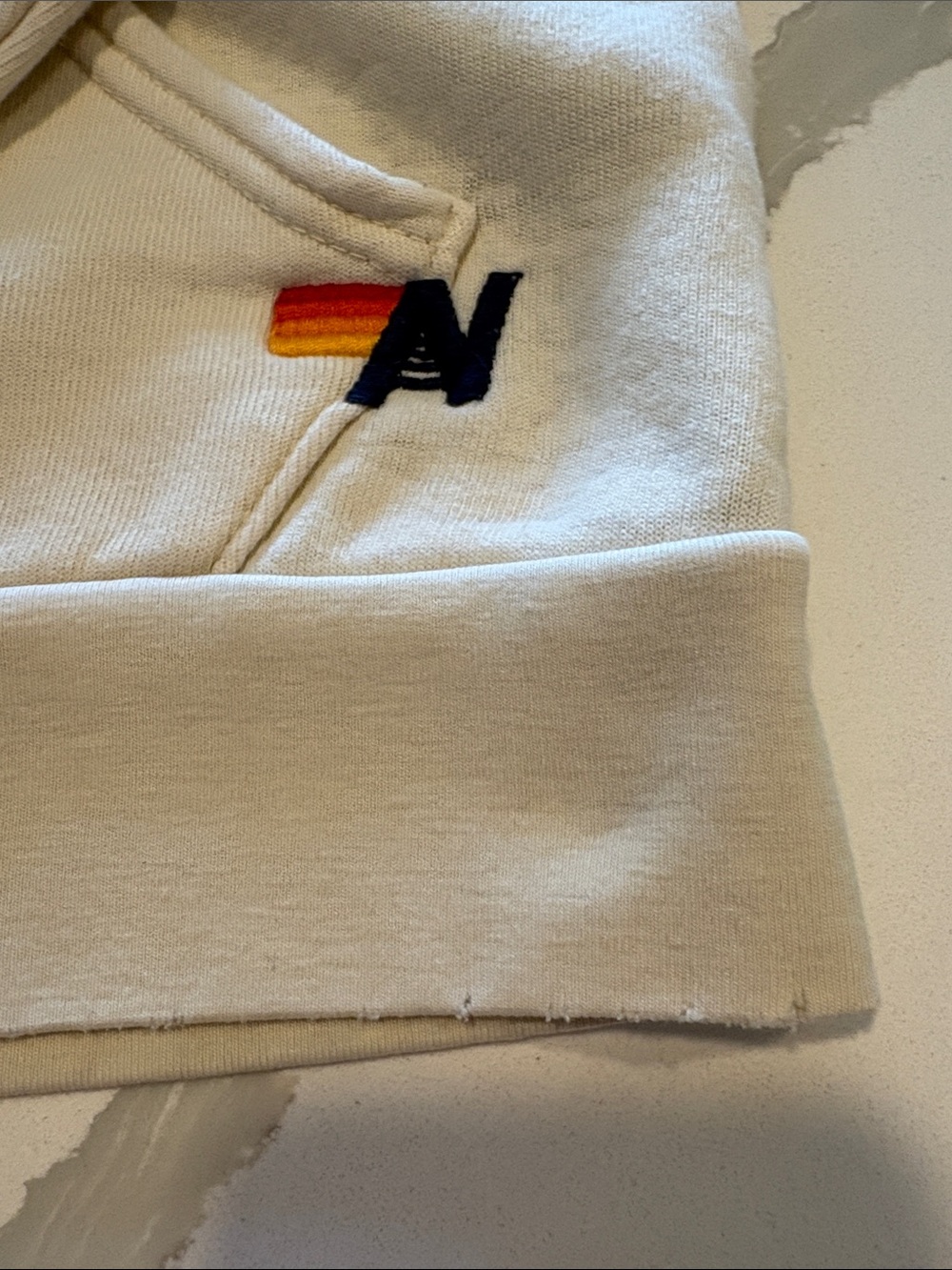 Aviator Nation Full Zip Bolt Hoodie ~ Medium ~ Cream - Picture 15 of 16
